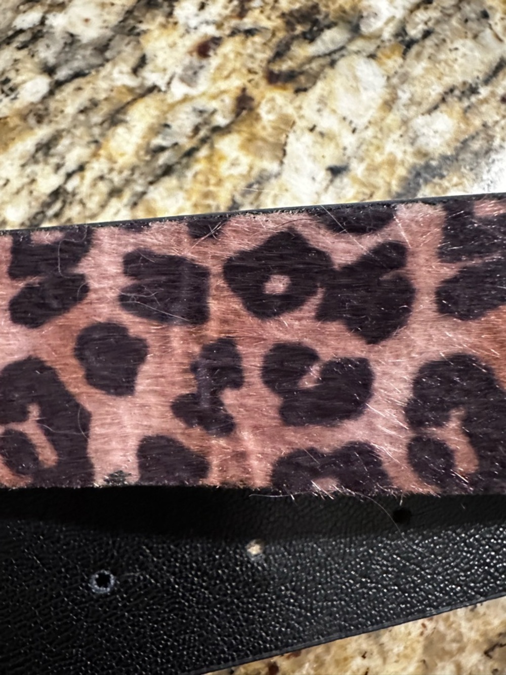 Von Dutch Silver Rhinestone Logo Oval Belt Buckle leopard print faux fur - Picture 2 of 6